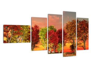 Moderno slikarstvo - šarena stabla