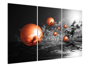 Apstraktne slike - narančaste sfere