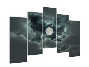 Slika - mjesec i oblaci