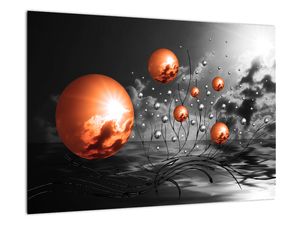 Apstraktne slike - narančaste sfere