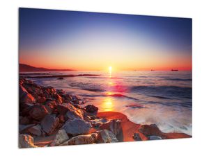 Moderna slika - zalazak sunca nad morem