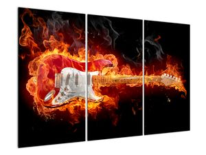 Slika - gitara u plamenu