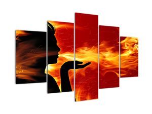 Slika - žena u plamenu