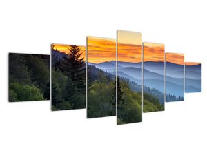 Slika - planinski krajolik pri zalasku sunca