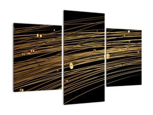 Apstraktna slika zlatnih niti